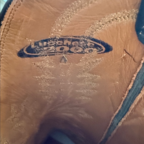 Lucchese Black Leather and lizard Cowboy Boots with lizard belt size 8.5 men’s - Picture 7 of 9